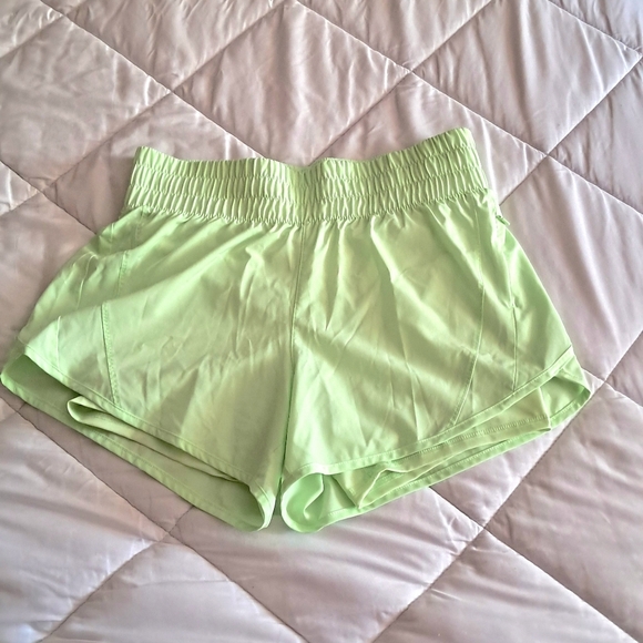 Women's Neon Green/yellow Shorts - Picture 1 of 6